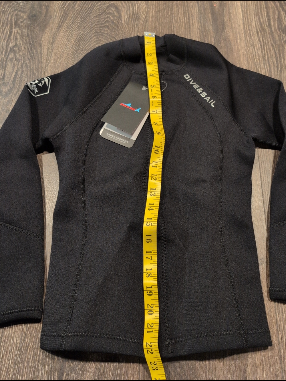 Dive & Sail Wetsuit Top Front Zip Jacket Black Neoprene Nylon Small 2mm NWT - Picture 2 of 10